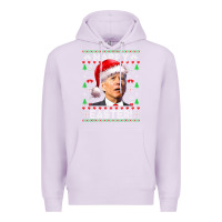 Lilac Santa Joe Biden Happy Easter Ugly Christmas Premium Hoodie - maiPhamDesign