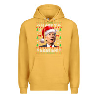 Mustard Santa Joe Biden Happy Easter Ugly Christmas Premium Hoodie - maiPhamDesign