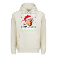 Oatmeal Heather Santa Joe Biden Happy Easter Ugly Christmas Premium Hoodie - maiPhamDesign