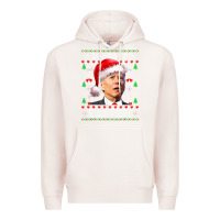 Pale Pink Santa Joe Biden Happy Easter Ugly Christmas Premium Hoodie - maiPhamDesign