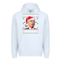 White Santa Joe Biden Happy Easter Ugly Christmas Premium Hoodie - maiPhamDesign