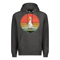 Charcoal Heather Retro Vintage Duck Premium Hoodie - maiPhamDesign