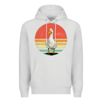 Dove Grey Retro Vintage Duck Premium Hoodie - maiPhamDesign