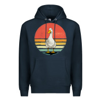 Navy Retro Vintage Duck Premium Hoodie - maiPhamDesign