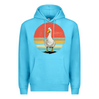 Ocean Blue Retro Vintage Duck Premium Hoodie - maiPhamDesign