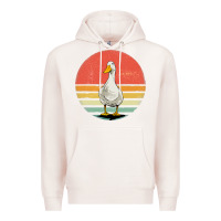 Pale Pink Retro Vintage Duck Premium Hoodie - maiPhamDesign