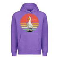 Purple Retro Vintage Duck Premium Hoodie - maiPhamDesign