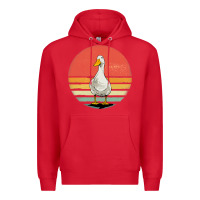 Red Retro Vintage Duck Premium Hoodie - maiPhamDesign