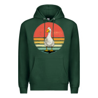 Sports Green Retro Vintage Duck Premium Hoodie - maiPhamDesign