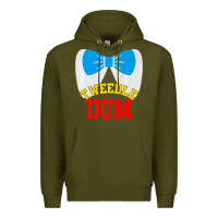 Army Green tweedle dee dum funny matching halloween costume for couples premium t Premium Hoodie - maiPhamDesign