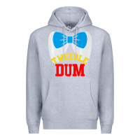 Heather Grey tweedle dee dum funny matching halloween costume for couples premium t Premium Hoodie - maiPhamDesign