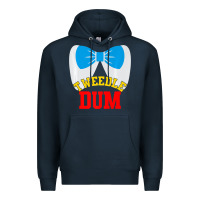 Navy tweedle dee dum funny matching halloween costume for couples premium t Premium Hoodie - maiPhamDesign