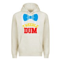 Oatmeal Heather tweedle dee dum funny matching halloween costume for couples premium t Premium Hoodie - maiPhamDesign