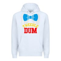 White tweedle dee dum funny matching halloween costume for couples premium t Premium Hoodie - maiPhamDesign