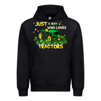 Black just a boy who loves tractors Urban Hoodie - JahusDesignShop