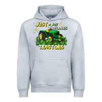 Heather Grey just a boy who loves tractors Urban Hoodie - JahusDesignShop