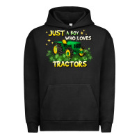 Pigment Black just a boy who loves tractors Urban Hoodie - JahusDesignShop