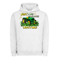 Pigment Lunar Rock just a boy who loves tractors Urban Hoodie - JahusDesignShop
