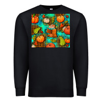 Black pumpkin spice and pumpkin Premium Sweatshirt - AdoDesignShop