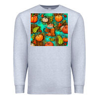Heather Grey pumpkin spice and pumpkin Premium Sweatshirt - AdoDesignShop