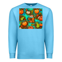 Ocean Blue pumpkin spice and pumpkin Premium Sweatshirt - AdoDesignShop