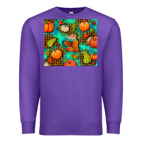 Purple pumpkin spice and pumpkin Premium Sweatshirt - AdoDesignShop