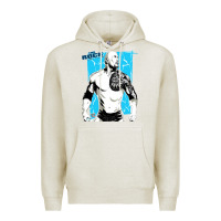 Oatmeal Heather the rock power Premium Hoodie - maiPhamDesign