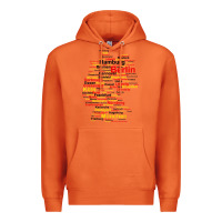 Carrot germany map silhouette towns cities flag berlin travel t shirt Premium Hoodie - maiPhamDesign