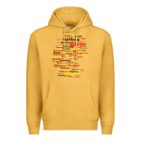 Mustard germany map silhouette towns cities flag berlin travel t shirt Premium Hoodie - maiPhamDesign