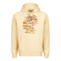 Pina Colada germany map silhouette towns cities flag berlin travel t shirt Premium Hoodie - maiPhamDesign