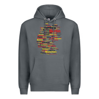 Rock germany map silhouette towns cities flag berlin travel t shirt Premium Hoodie - maiPhamDesign