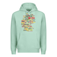 Seafoam germany map silhouette towns cities flag berlin travel t shirt Premium Hoodie - maiPhamDesign