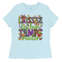Baby Blue Loissez les bon temps rouler Ladies Tee - HowdyJamesFarm