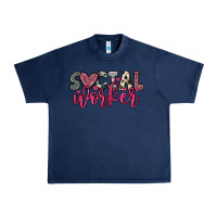 Navy social worker Urban Heavy Tee - OliviaCreatesArt