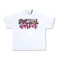 White social worker Urban Heavy Tee - OliviaCreatesArt