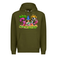 Army Green with god all things are possible summer Premium Hoodie - CowhideDigitalArt