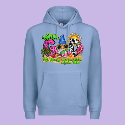 With God All Things Are Possible Summer Premium Hoodie Designed By Cowhidedigitalart