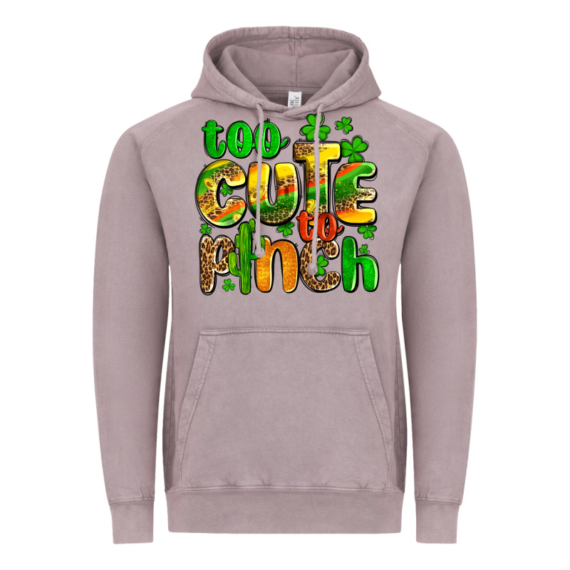 St. Patrick's Too Cute To Pinch Vintage Hoodie by OliviaCreatesArt | Teevron