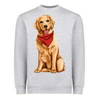 Heather Grey golden retriever Heavyweight Sweatshirt - Artiststas