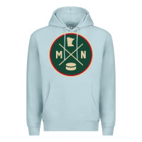 Blue Mist Classic Minnesota Hockey MN Outline Pullover Hoodie Premium Hoodie - maiPhamDesign