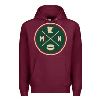 Burgundy Classic Minnesota Hockey MN Outline Pullover Hoodie Premium Hoodie - maiPhamDesign