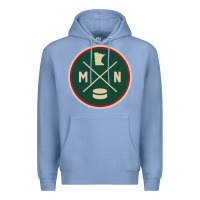 Colony Blue Classic Minnesota Hockey MN Outline Pullover Hoodie Premium Hoodie - maiPhamDesign