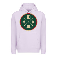 Lilac Classic Minnesota Hockey MN Outline Pullover Hoodie Premium Hoodie - maiPhamDesign