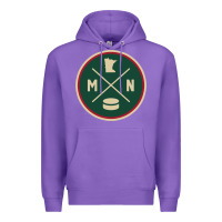 Purple Classic Minnesota Hockey MN Outline Pullover Hoodie Premium Hoodie - maiPhamDesign