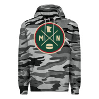Slate Camo Classic Minnesota Hockey MN Outline Pullover Hoodie Premium Hoodie - maiPhamDesign