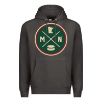 Smoke Classic Minnesota Hockey MN Outline Pullover Hoodie Premium Hoodie - maiPhamDesign