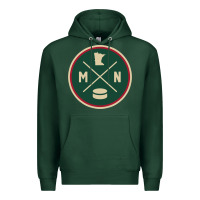 Sports Green Classic Minnesota Hockey MN Outline Pullover Hoodie Premium Hoodie - maiPhamDesign