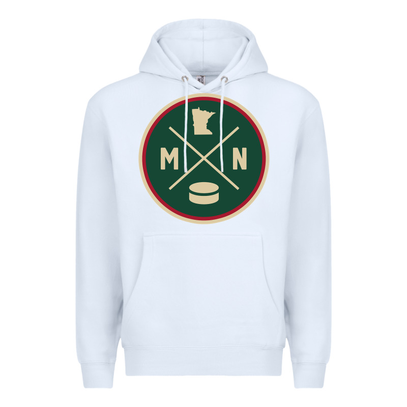 Classic Minnesota Hockey Mn Outline Pullover Hoodie Premium Hoodie by maiPhamDesign | Teevron