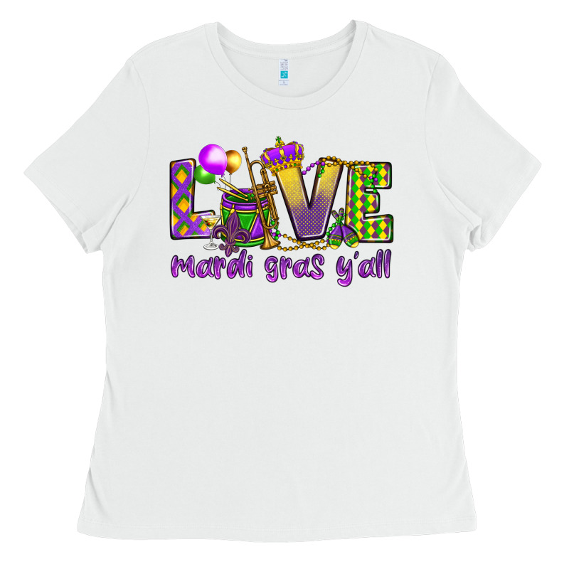 Love Mardi Gras Y'all Ladies Tee by HowdyJamesFarm | Teevron