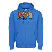 True Royal peace love nails Zipper Hoodie - BarkalooDesign